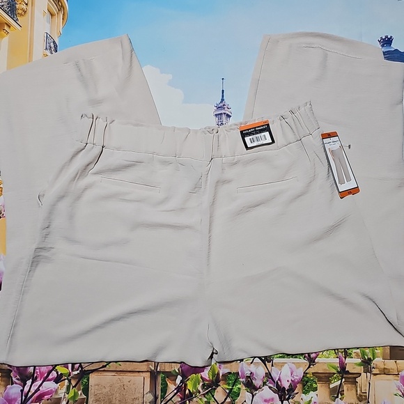Hillary Radley Wide Leg Oatmeal Cream Pants Size XXL New - Picture 5 of 5